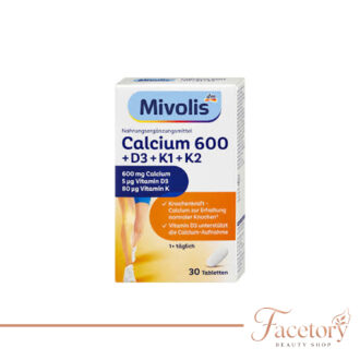 قرص کلسیم 600 میلی گرم + ویتامین D3 و K1 و K2 میوولیس | Mivolis Calcium 600 + D3 + K1 + K2