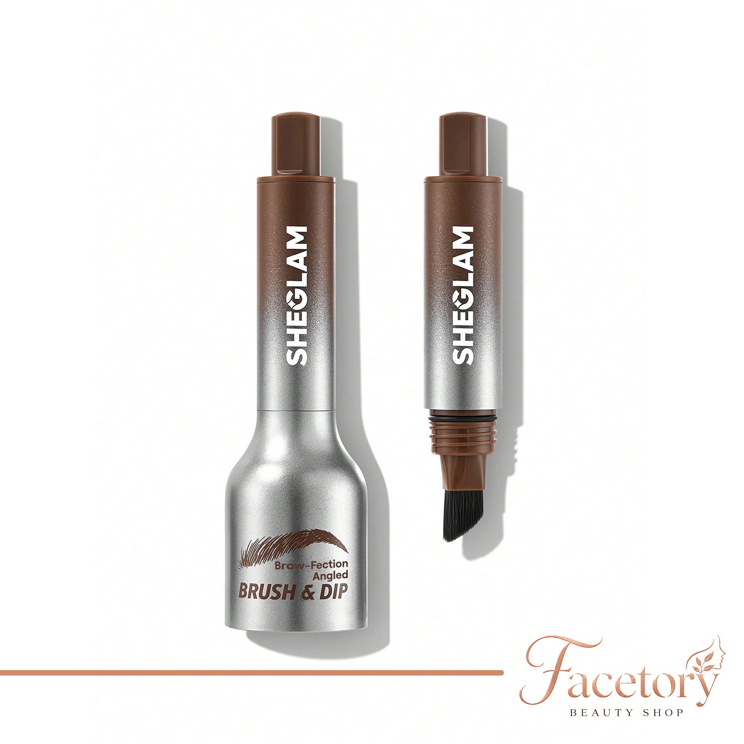 قالب-محصول-فیس-طوری-هاش هاشور مایع ابرو شیگلم همراه براش زاویهدار مدل Brow-Fection Angled Brush & Dip حجم ۱.۲ میلیلیتر