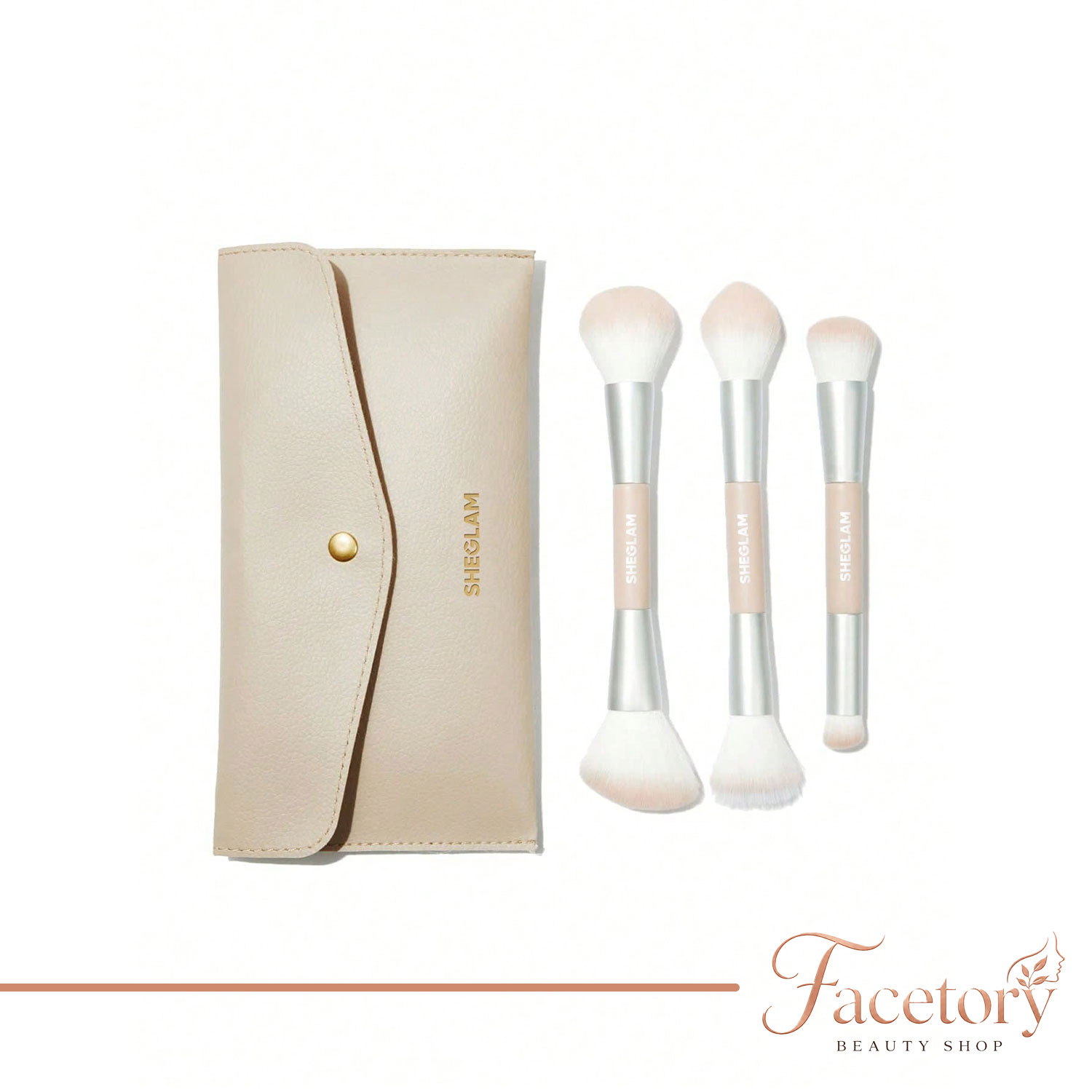 ست براش آرایشی صورت شیگلم Glam 101 Face Essentials Brush Set With Bag